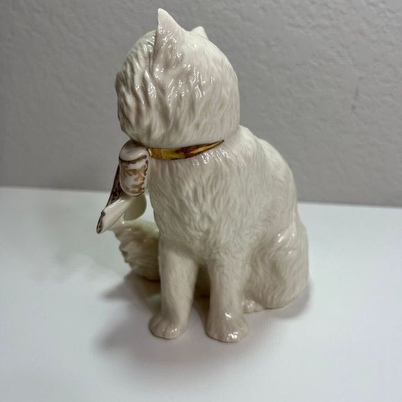 Lenox Fine China Sitting Pretty Cat Figurine Trimmed in Gold B090 - Picture 4 of 8